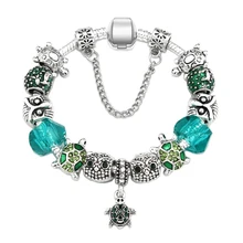 Ювелирные изделия, браслеты, DIY браслет из сплава с бусинами, модный браслет с черепахами подарок на день Святого Валентина