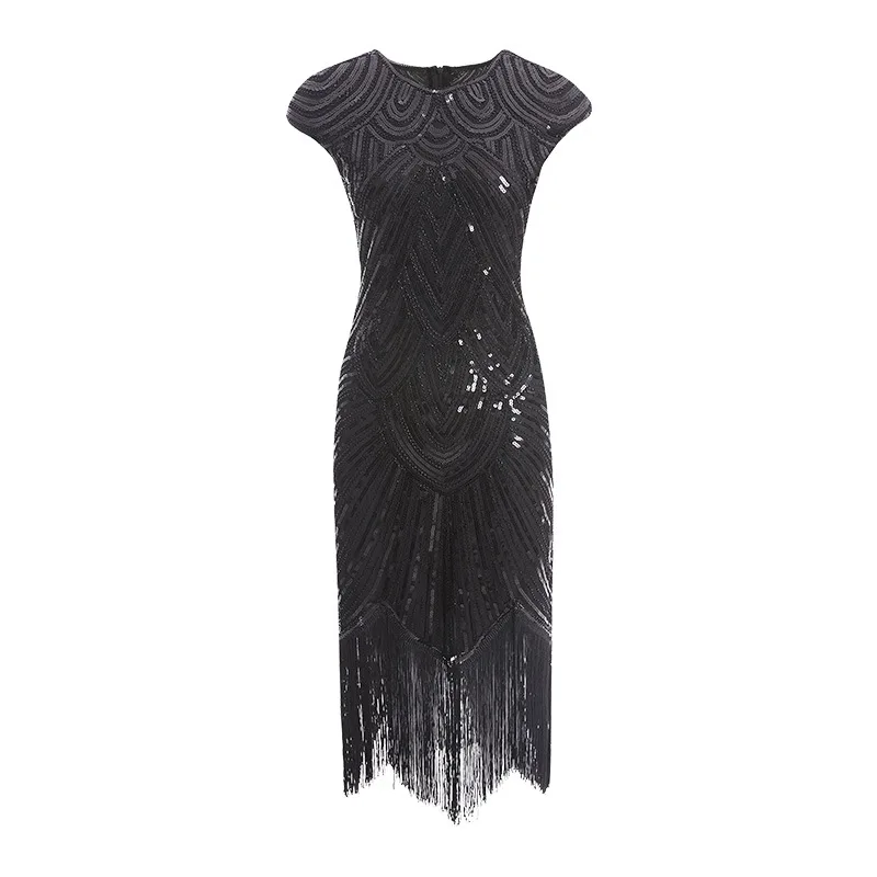 Koop Xxxl Vrouwen 1920 S Diamant Lovertjes Omzoomd Great Gatsby Flapper Jurk Retro Kwasten Party Jurk Oekraïne Vestido Plus Size XS 3XL