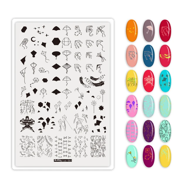 1PC**9.5X14.5cm Nail Art Stamping Plate 304 Stainless Steel Templates  Plates Image--Unique Design/Lace design nail Stamp Plate 61