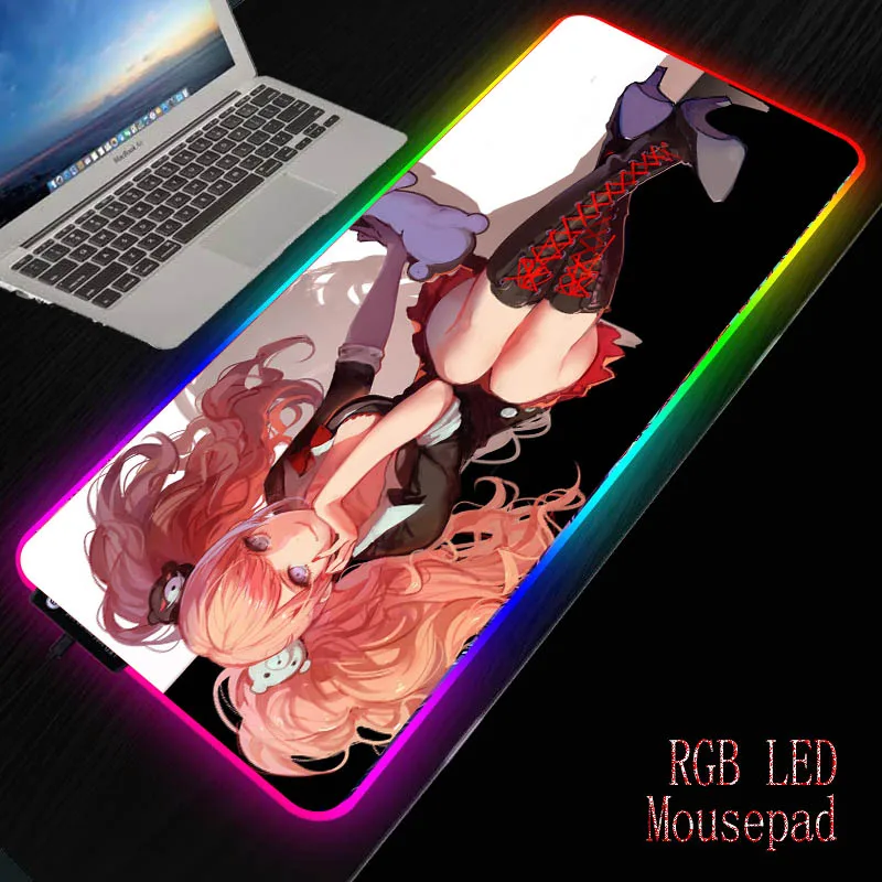 Mairuige аниме девочка RGB игровая Мышь большой компьютерный геймер размера XXL с