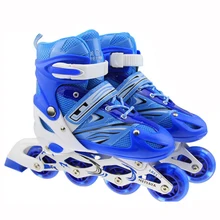 1 пара детская роликовая обувь для катания на коньках Регулируемая моющаяся дышащая мигающая полиуретановая обувь для подростков