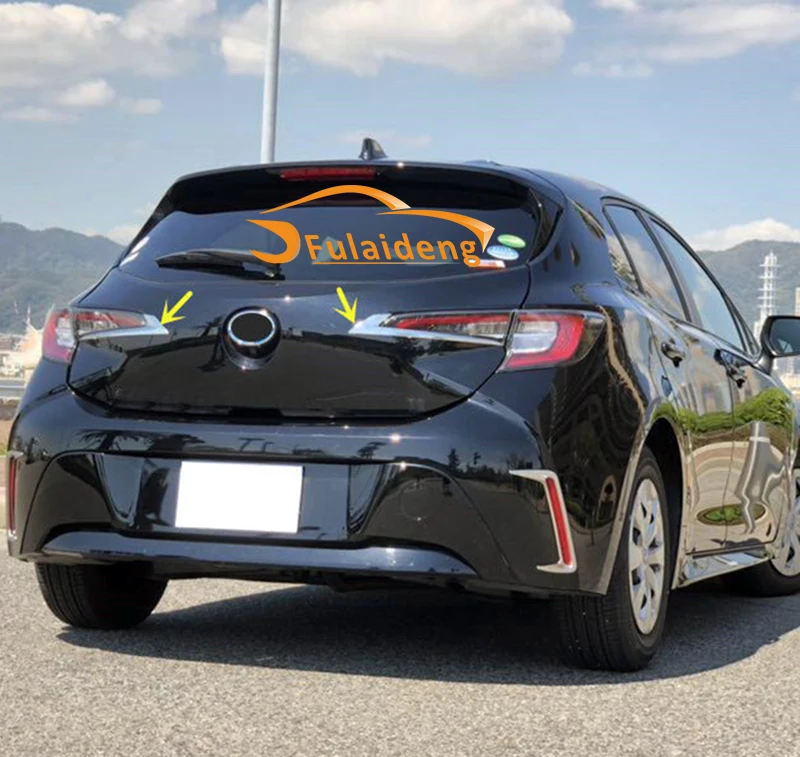 2 шт. для Toyota Corolla хэтчбек ABS хром задний фонарь лампа для бровей полоса крышка отделка автомобиля Стайлинг Аксессуары