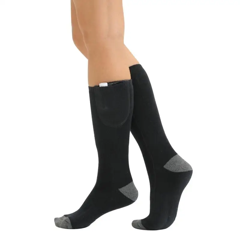 Теплые носки с электрическим подогревом, мужские теплые носки с зарядкой, теплоизоляционные чулки, женские зимние теплые носки для ног, артефакт