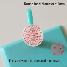 500 штук диаметр 10 мм пустотелая защита от вскрытия Рассыпчатая бумажная скорлупа винт гарантийная гарантия наклейка пустота для ремонта телефона