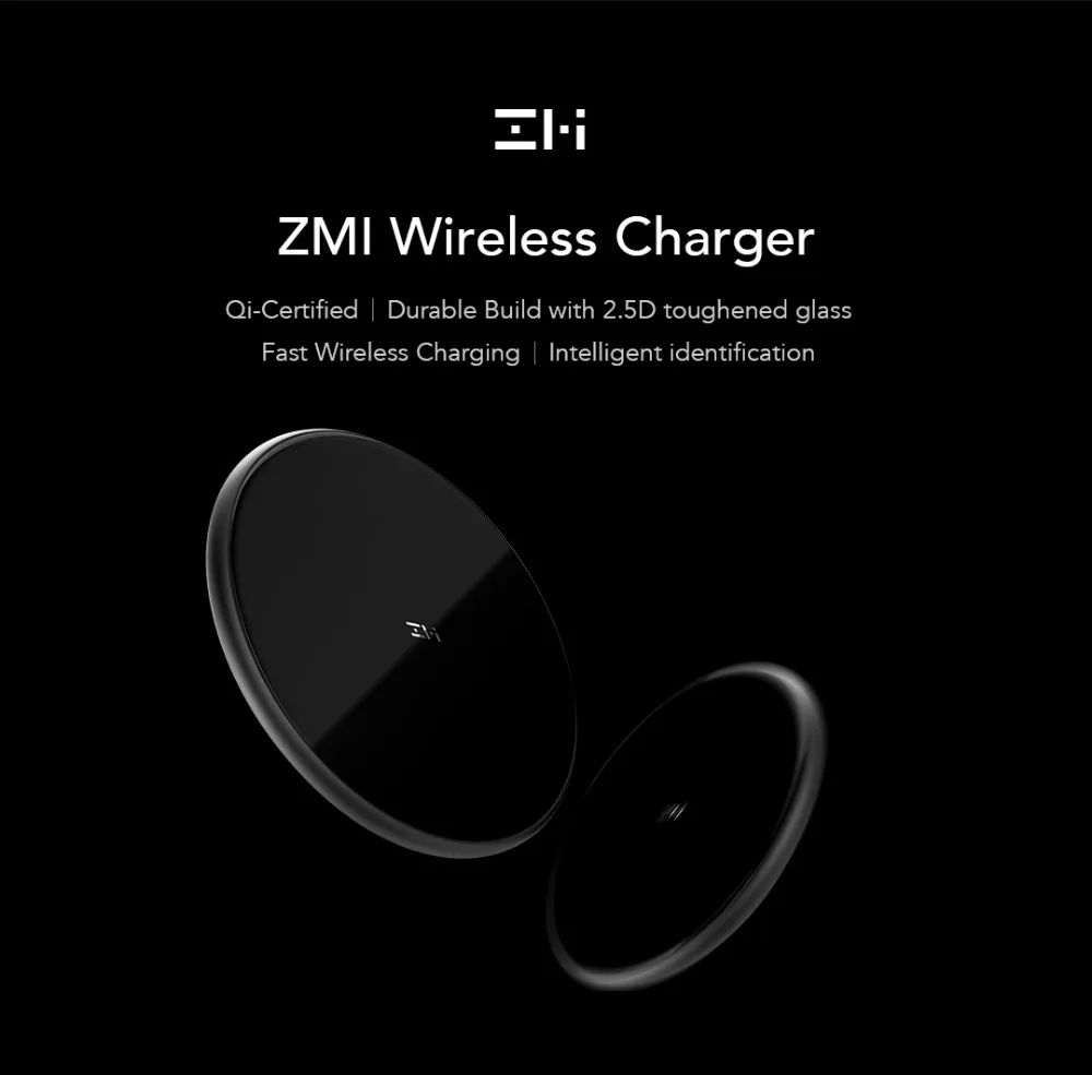 ZMI Беспроводное зарядное устройство 7,5 Вт QI Max Smart Quick Charge для iPhone Xs Max X samsung S10 S9 Xiaomi 9 MIX быстрое зарядное устройство