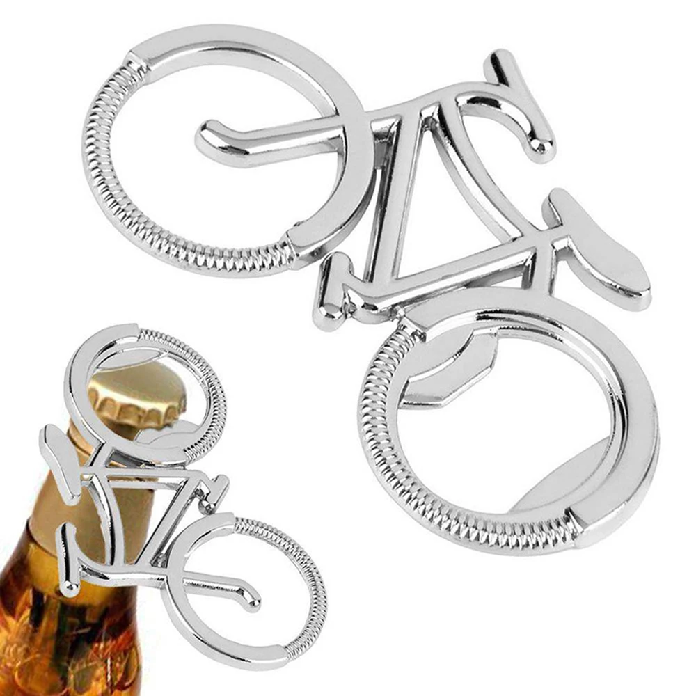 

Practical Multi-purpose Bicycle Metal Beer Bottle Opener Key Rings Metal Can Opener Cap Lifter Stopper Home Decor Kitchen Tools