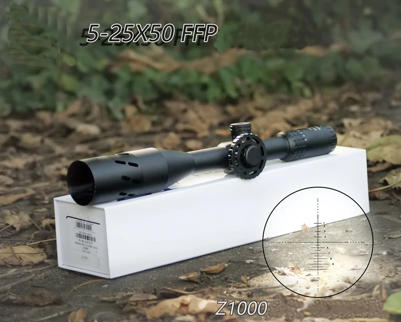 Новая сетка Z1000 5-25X50 FFP Frontier Optic Side Parallax тактические охотничьи прицелы с красными и зелеными огнями