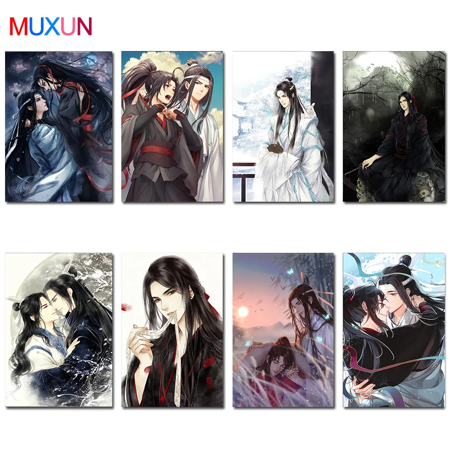 Алмазная живопись Mo Dao Zu Shi Figure Wei Wuxian 5D Diy 3D Бриллиантовая мозаика резина домашний