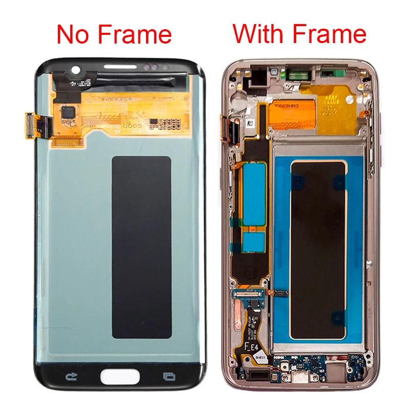 Новинка S7 Edge AMOLED ЖК дисплей для Samsung Galaxy с рамкой G935F сенсорный экран в