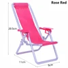 Mini 1:6 Scale Playing House Garden Bench Doll Beach Chair Foldable Deckchair Dollhouse Furniture Toy Accessories Gifts 5