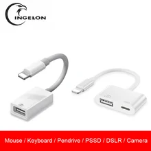2 шт. OTG USB к камере адаптер для ios USB кабель наушники конвертер пианино MIDI клавиатура для iphone 78 ios13 адаптер Lightning