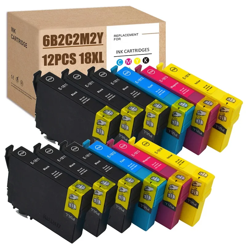 18XL 18 XL Ink Cartridges Remplacement for XP225 XP202 XP205 XP325 XP425 XP305 XP302 XP312 XP402 XP405 XP30 XP212 XP415 XP322 