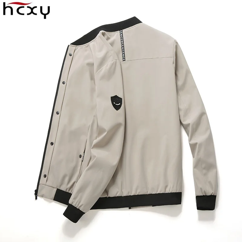 

HCXY Free shipping Men's Casual Jacket Coat 2019 Spring Autumn Men Baseball Jacket Male Outwear Clothing Simple Elegent Fashion