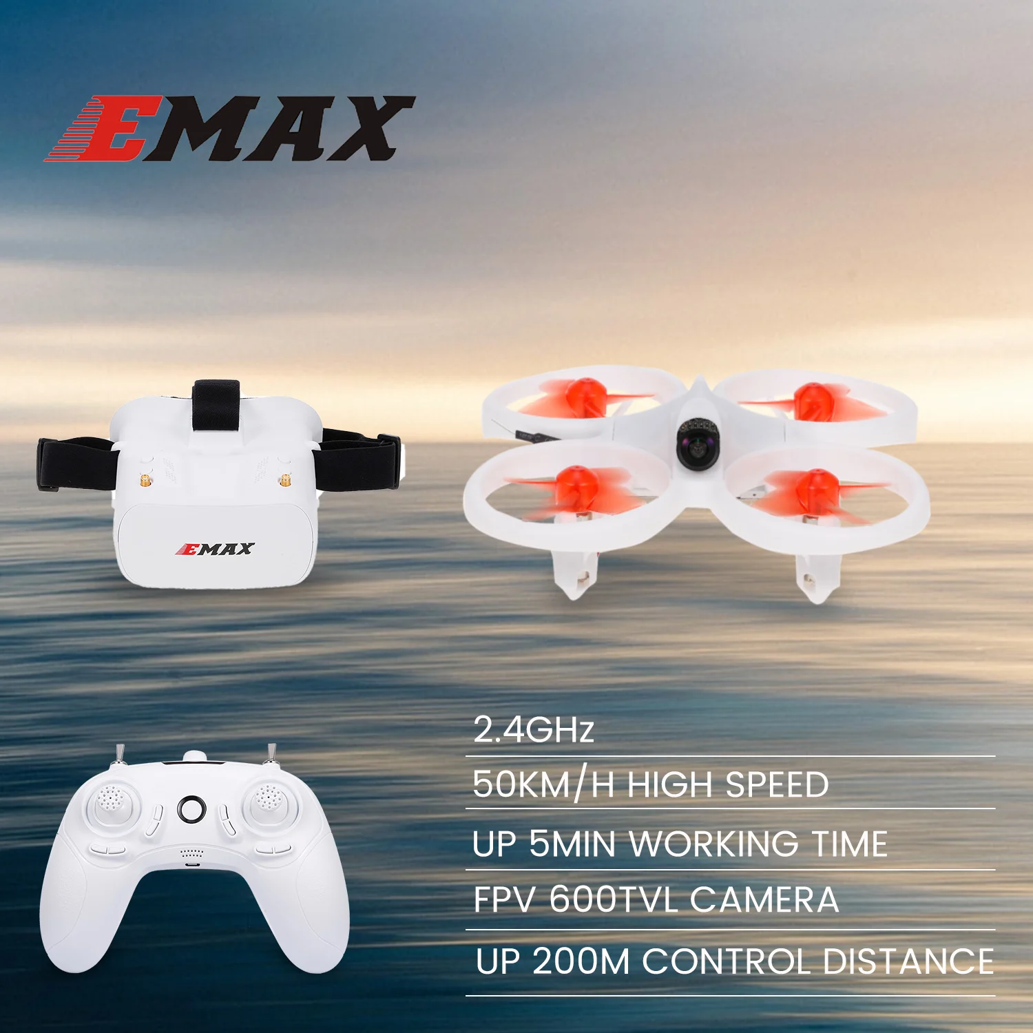 EMAX EZ пилотный Дрон закрытый FPV гоночный с камерой 600TVL 3 уровня скорости гироскоп