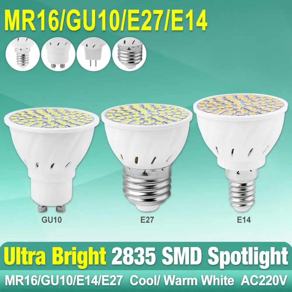 Новый TSLEEN E27 GU10 E14 MR16 2835 Светодиодный чип 6 Вт лампа AC220V экологически чистые лампы