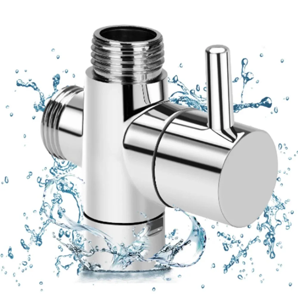 Shower Diverter 3-Way Diverter Valve Splitter Nozzle Switch Rustproof Polished 1-Point 2-Cnnector Converter diverter valve,faucet valve,shower head diverter valve
