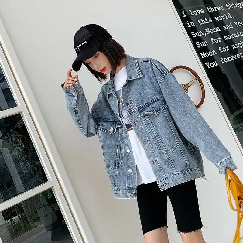 

Jeans Coat Women's 2019 Autumn Versatile BF Loose-Fit Trend Students Boyfriend-Style Casual Jacket Korean-style Women's Gown