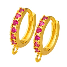  Peixin 2022 Trends Luxury Zircon Women's Earrings Supplies Earring Hooks Clasps For DIY Jewelry Making Accessories Wholesale 