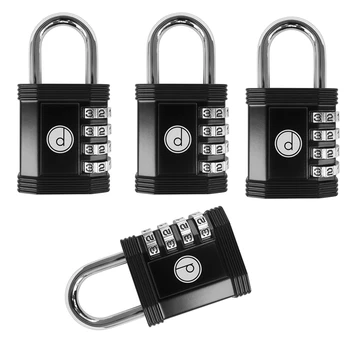 

Padlock-4 Digit Password Lock for Gym,Sports,School&Employee Locker,Outdoor,Fence,Hasp and Storage-All-Weather Metal