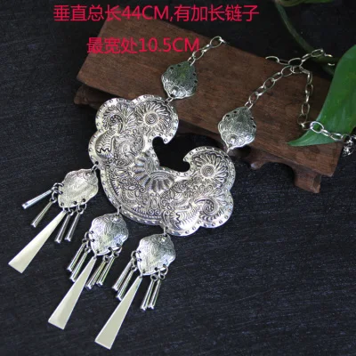Новое представление танец серебряное ожерелье с подвеской карп с китайским ожерелье с Фениксом как подарок на день рождения амулет - Окраска металла: Покрытие антикварной бронзой