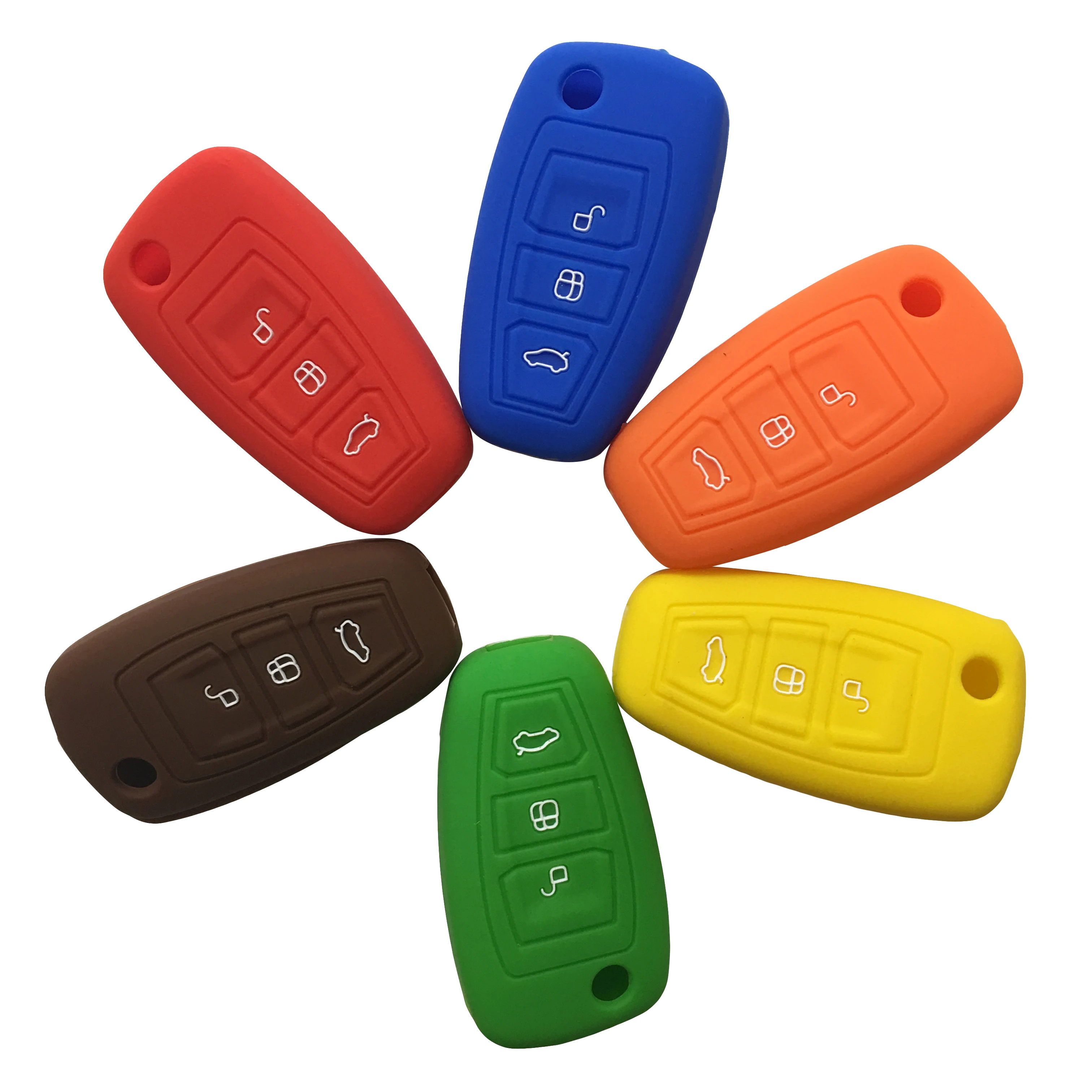 Чехол для ключей из силикагеля чехол Ford Fiesta Focus Mendeo Titanium Fob брелка сигнализации с