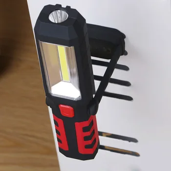 

COB LED Magnetic Work Light Set 21.5x5x3.5cm Car Garage Mechanic Home Torch Lamp Rechargeable Lights