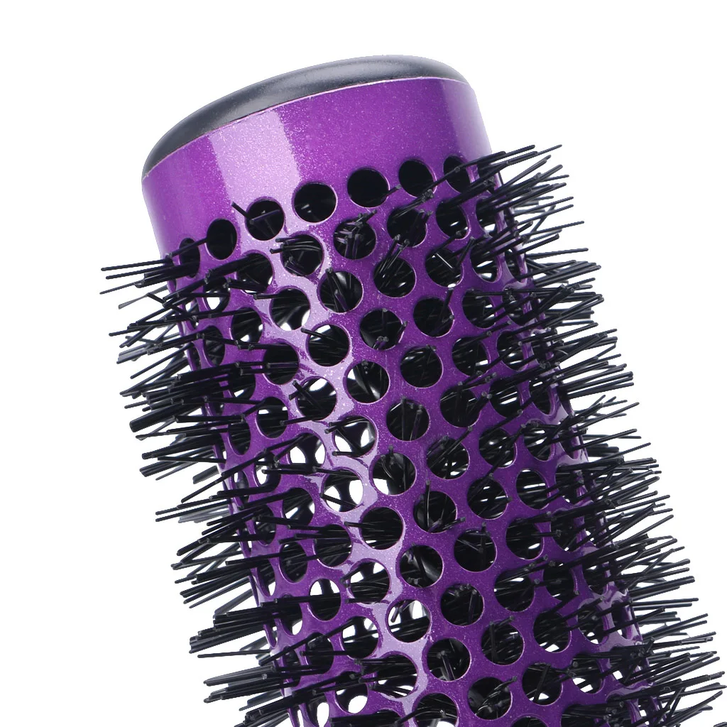 Съемная круглая завивка расческа для волос туалетный парикмахерский Салон расческа 6 роликов