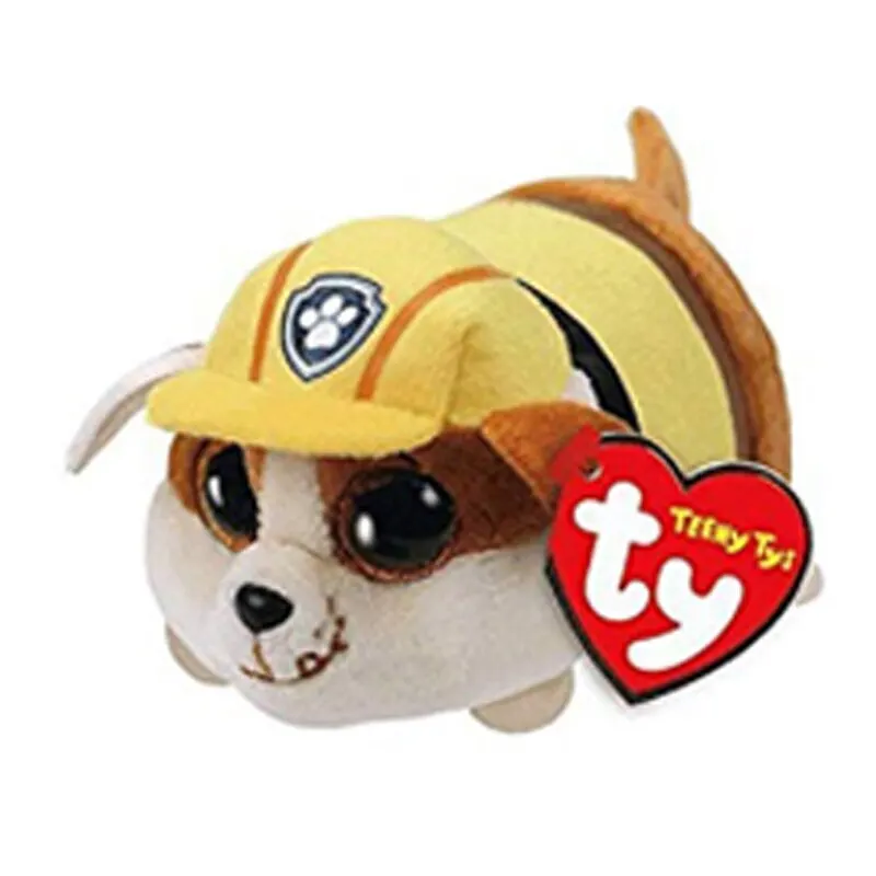 Teeny Rubble Ty Paw Patrol плюшевые игрушки животных Эверест Рокки Marshall Скай зума щебень погоня трекер собака кукла 15 см - Цвет: Teeny Rubble