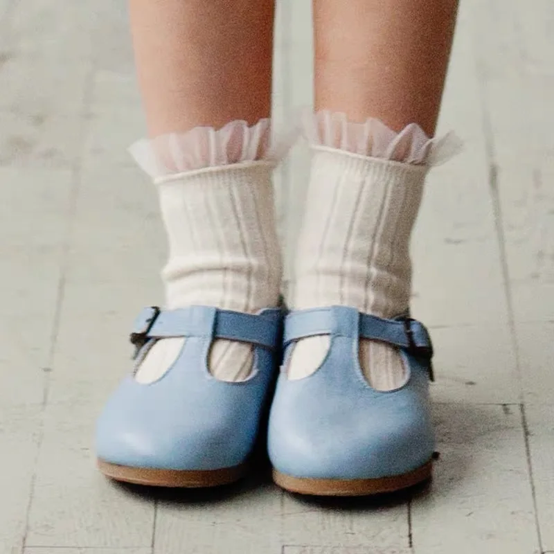 Children Socks 7 Colors Spanish Style Children's Girls Lace Socks Baby Toddler Princess Mesh Lace Ankle Socks Vintage Kid Knitted Sock Sox 1-8Y