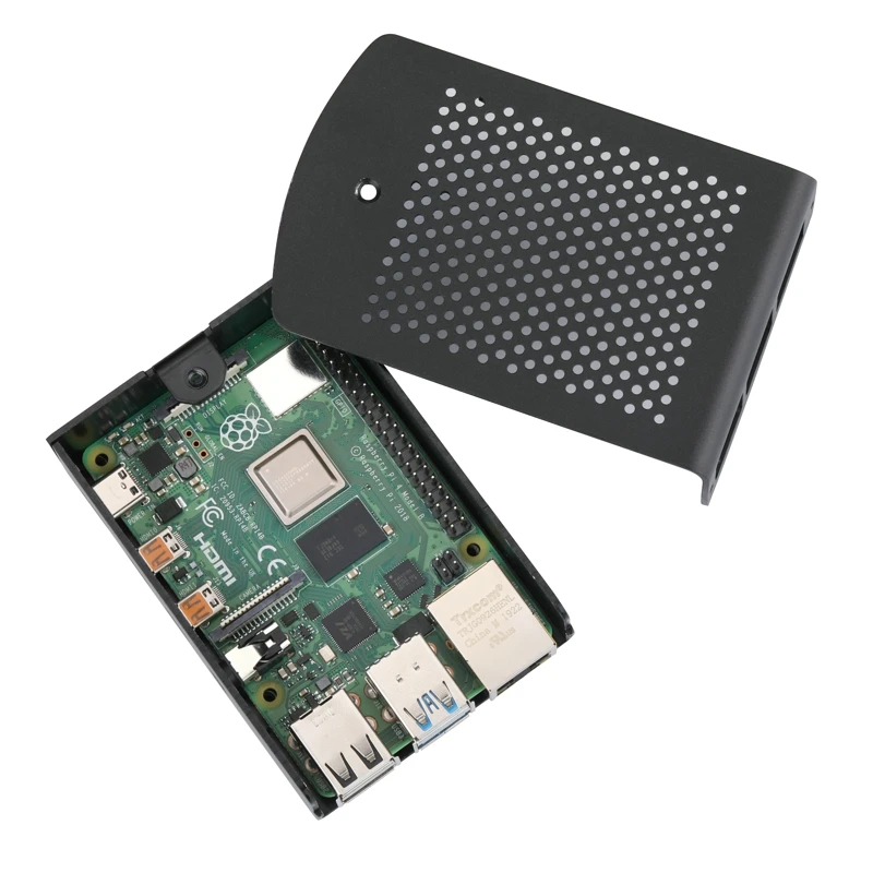 Raspberry Pi 4 Алюминиевый Чехол черный корпус металлический корпус Корпус для RPI 4B RPI 4 Модель B
