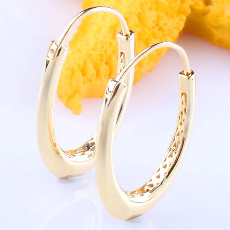 Original-Golden-Shine-Chunky-Earring-Hoop-Heart-shaped-For-Women-925-Sterling-Silver-Earring-Wedding-Gift (2)