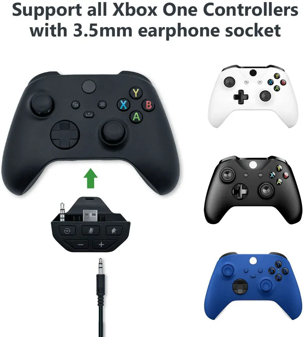 Audio Adapter Stereo Headset Adapter For Xbox One Controller Sound