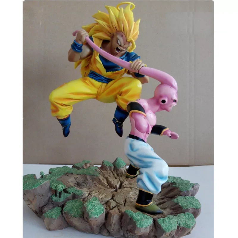  Estatua de Dragon Ball Z Son Goku Vs Majin Buu Super Saiyan Gk retrato de cuerpo entero figura de acción de resina modelo caja de juguete 0cm Q2