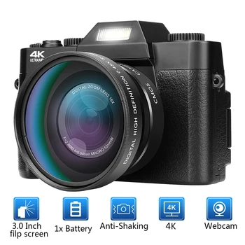 

4K Digital Camera Video Vlogging Camcorder for YouTube WIFI Portable Handheld 16X Digital Zoom 30MP HD Nightvision Selfie Camera