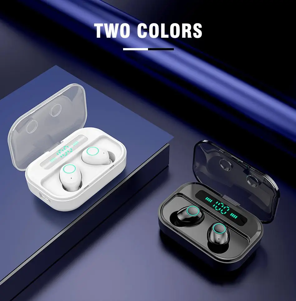 

M7 TWS Wireless bluetooth 5.0 Waterproof IPX7 Earphone Stereo HiFi Music LED Power Display Sport Earbuds With 3600mAh Power Bank