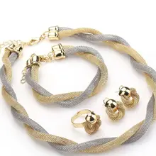 Ювелирный Набор для женщин, Африканский бисер, ювелирный набор, Свадебный твист, плетение, колье, ожерелье, Свадебный Дубай, Эфиопский ювелирный набор