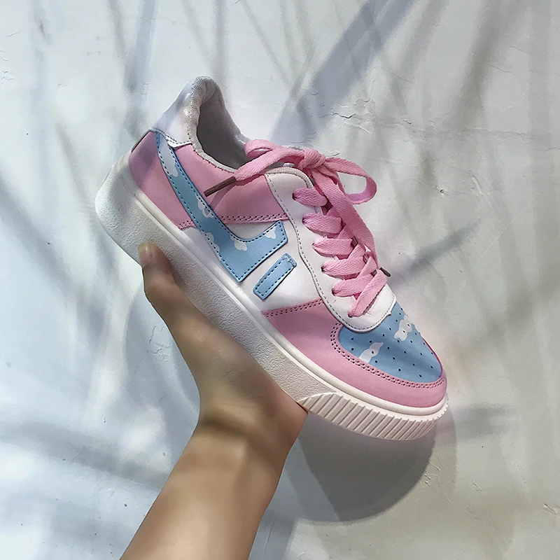 

2019 Spring And Autumn Japanese Women's Single Shoes Korean Fashion Cute Flat Vulcanized Shoes Harajuku Students Wild Sneakers