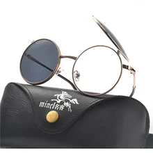 Ретро прогрессивные мульти-фокус круглые панк флип-ап очки для чтения солнцезащитные очки для женщин и мужчин ридер двухслойные солнцезащитные очки с диоптриями NX
