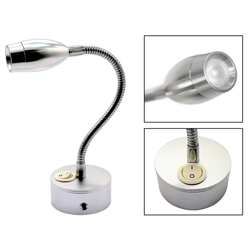  12V Bed Lamp 360 Degree Rotation Multipurpose Campers Led RV Reading Light Adjustable Portable Butt