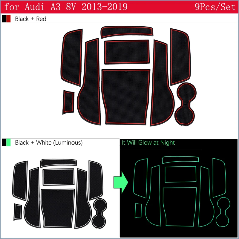 Противоскользящий резиновый подстаканник для Audi A3 8V 2013 S3 RS3 RS 3 S Line аксессуары автомобильные наклейки