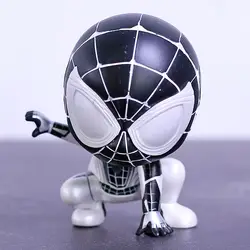 Горячие игрушки Cosbaby Marvel черный костюм Человек-паук ПВХ фигурка Коллекционная модель игрушка кукла