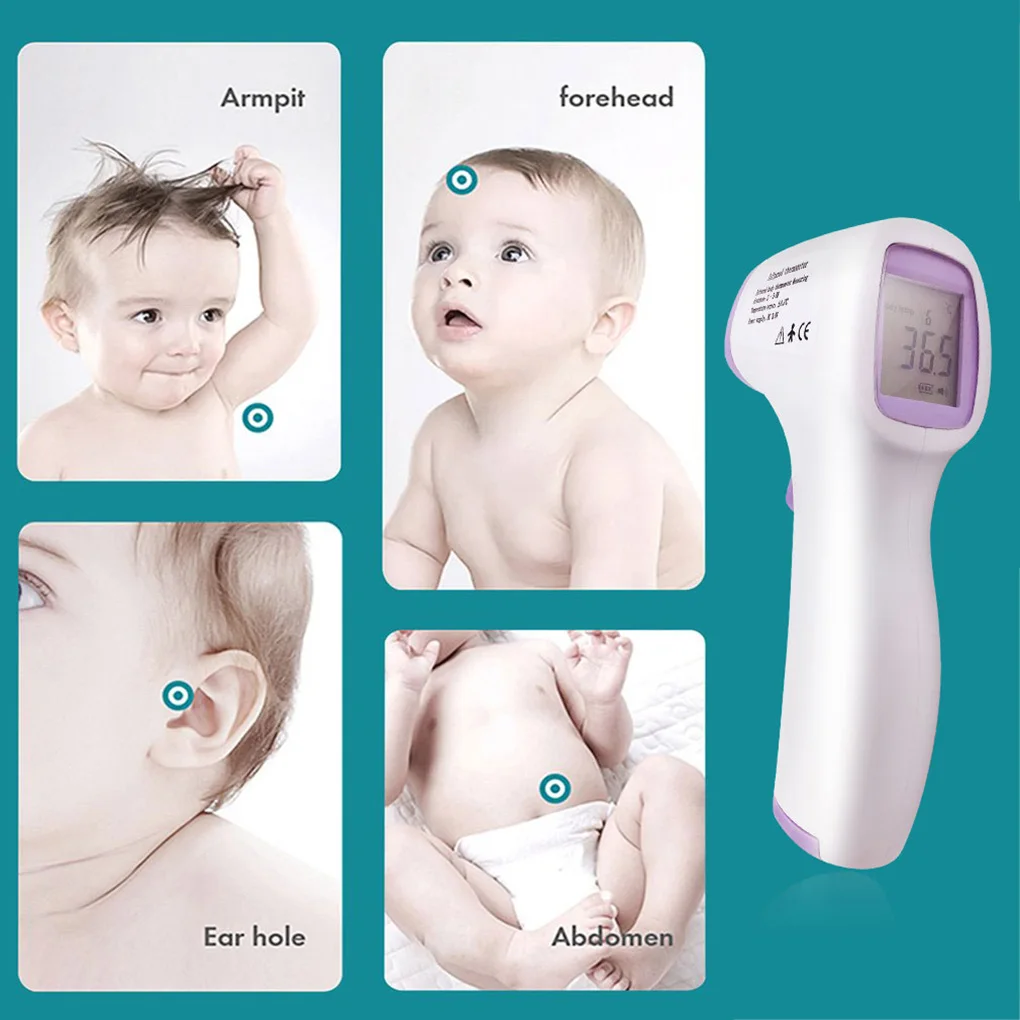 

Portable Digital Display Non-contact Infrared Thermometer Baby Adult Forehead Digital Temperature Meter Measuring Tool