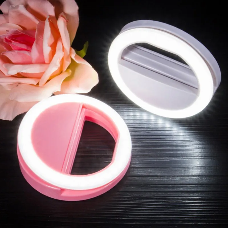 Universal Mobile Phone Portable Clip LED Selfie Lamp Ring Beauty Fill Flash Lens Light Lamp for Photo Camera For Cell Phone