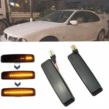 Indicador dinâmico do pisca-pisca o marcador lateral da luz da volta do diodo emissor de luz da lâmpada sequencial para bmw série 5 e39 1995-2003 m5