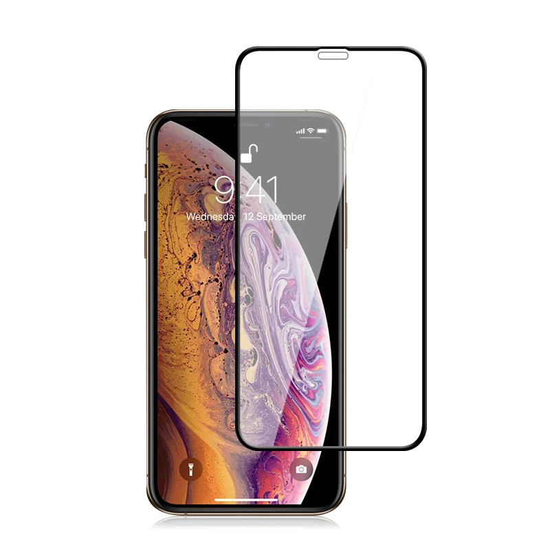 Swalle 9D Защита экрана для телефона 8 7 6 Plus защитное стекло 9H полное закаленное стекло для телефона 11 Pro Max X XR XS Max - Цвет: Black