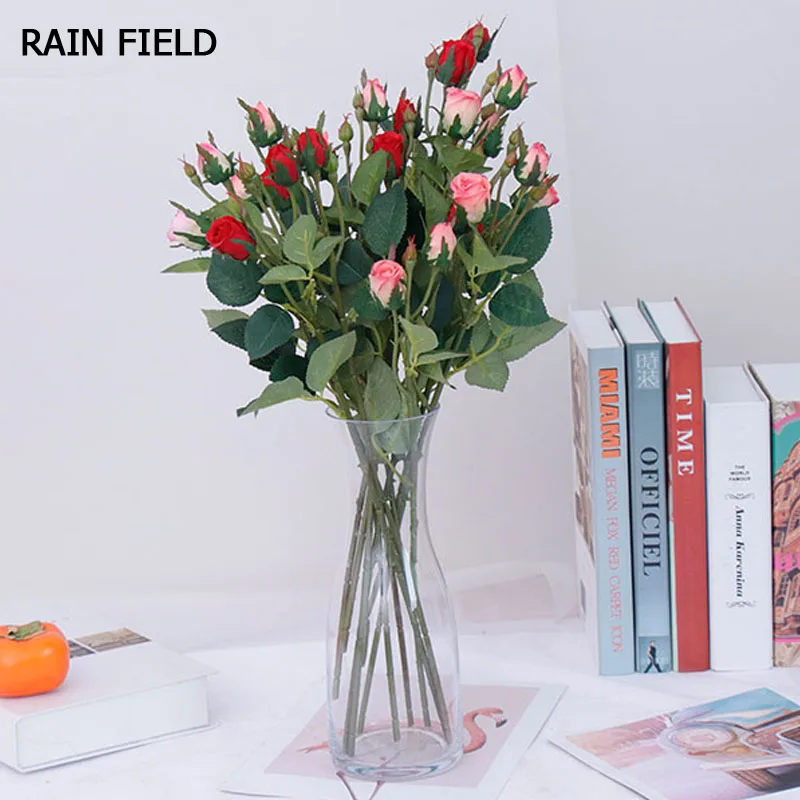

Artificial Rose Flower Decoration Bouquet Wedding Family Party Eternal Flowers real touch flowers Decoration Silk