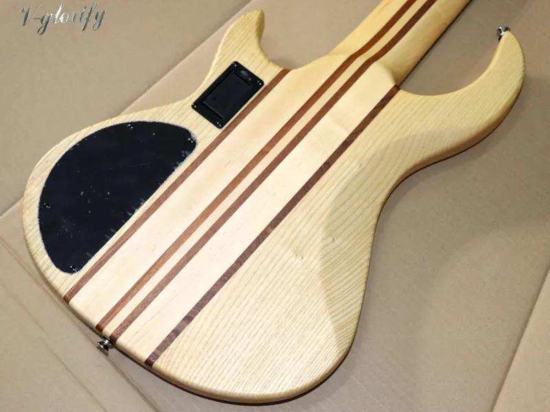 Серый зеленый цвет 6 струны шеи через электрический бас импортные ashwood высокое качество