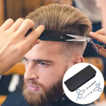 

Portable Pocket Stainless Steel Thinning Shears Regular Scissors Hairdressing Flat Tool Shearing Set Snipping Blades Hair T M7A7