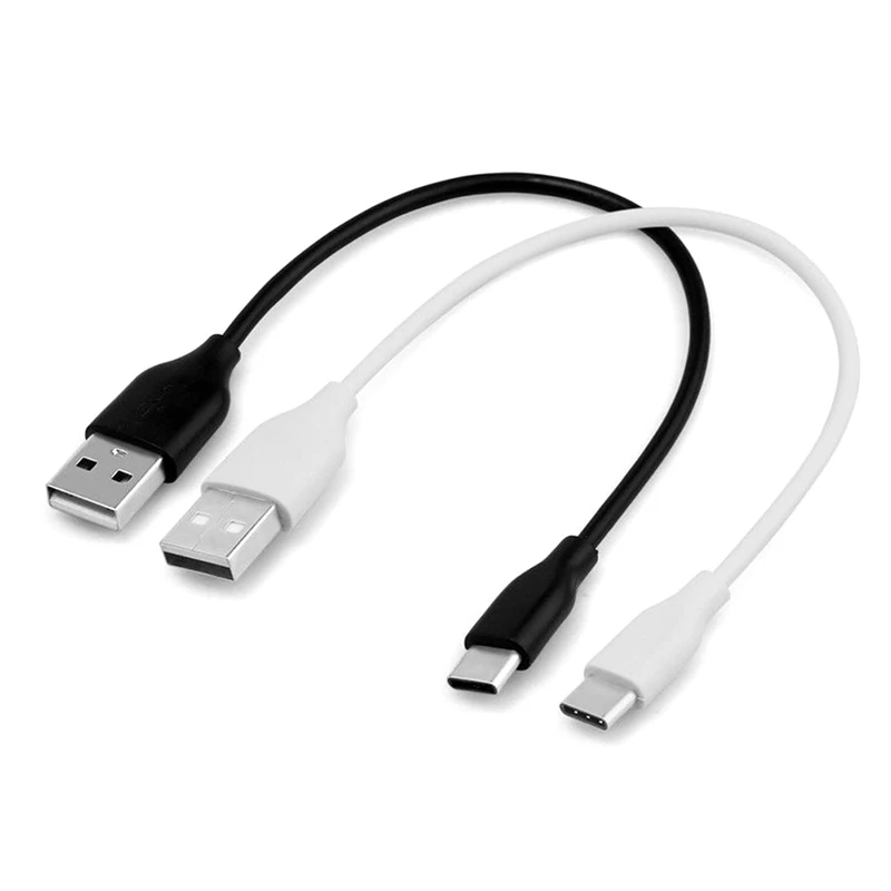 

1/2/4pcs 20cm Lenght USB-C USB 3.1 Type C Male To 2.0 Type A Male Data Charge Cable Cord Short