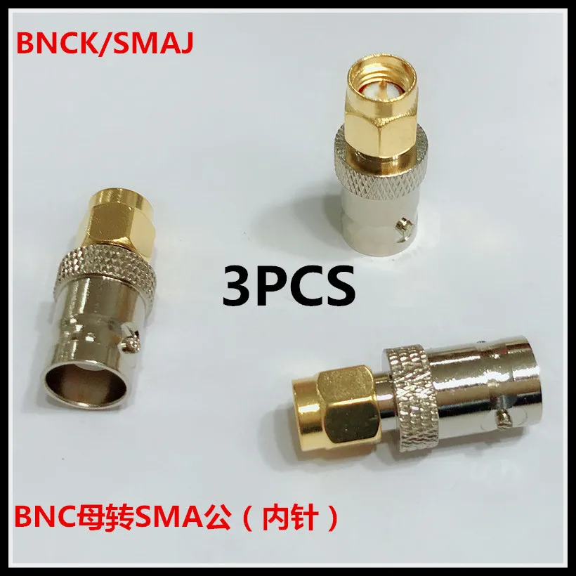 

Pure3PCS copper intercom adapter BNCK/SMAJ radio frequency adapter BNC master to SMA male
